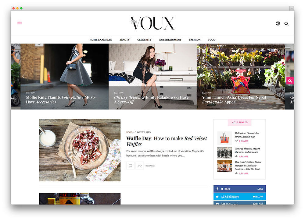 the voux - fashion blogging theme